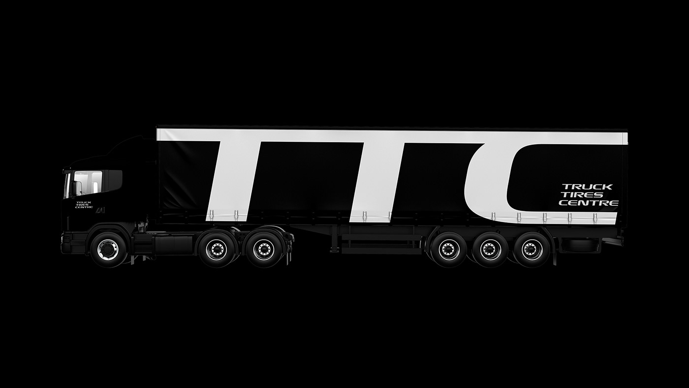 black identity logo tires Truck