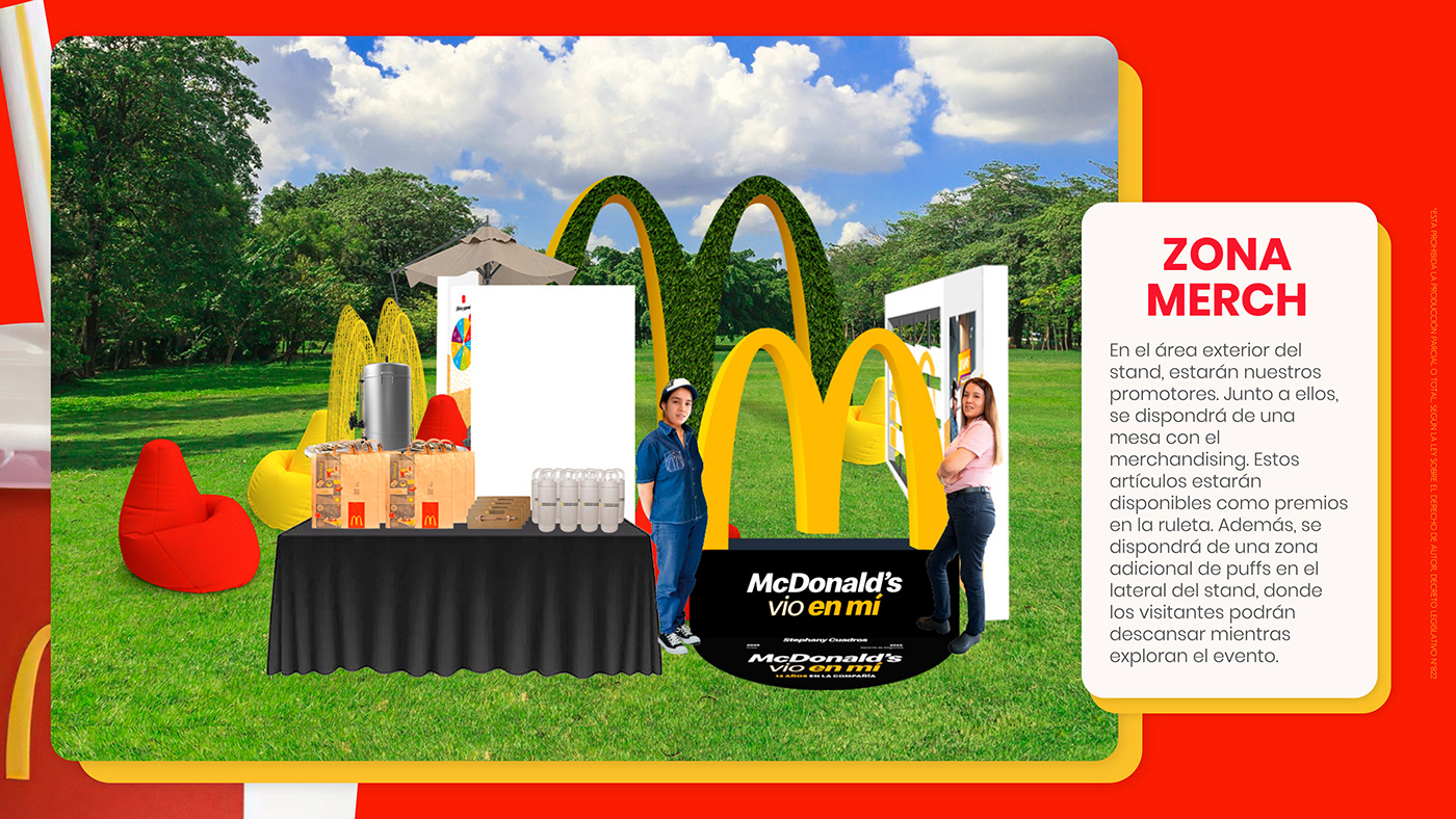 Btl Stand McDonalds sostenibilidad Montaje publicidad diseño gráfico Graphic Designer photoshop publicity