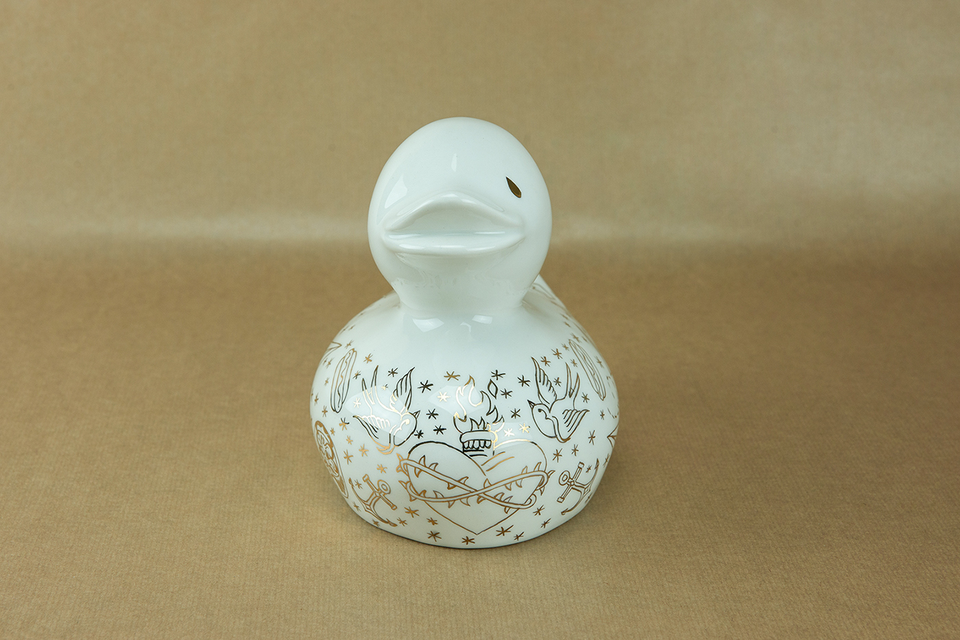 ceramica Pottery rubber duck tattoo toy sculpture