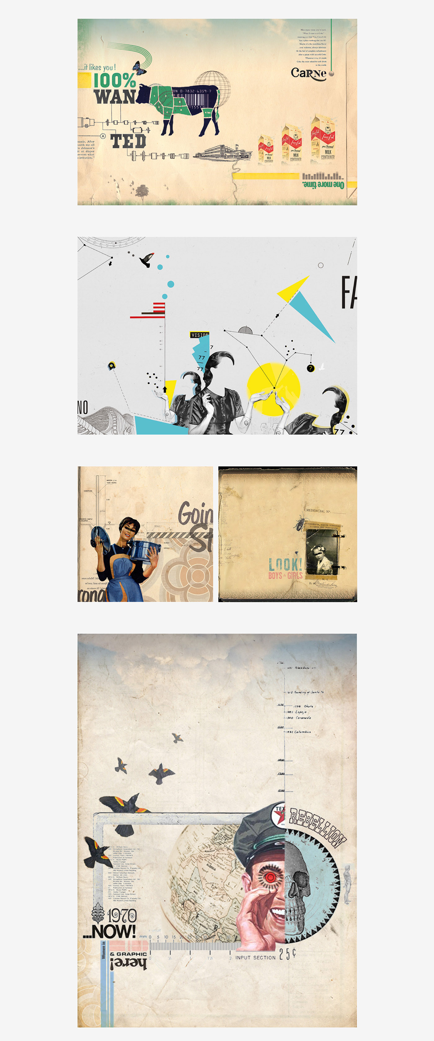 argentina collage design digital diseño graphic tipografia typography  