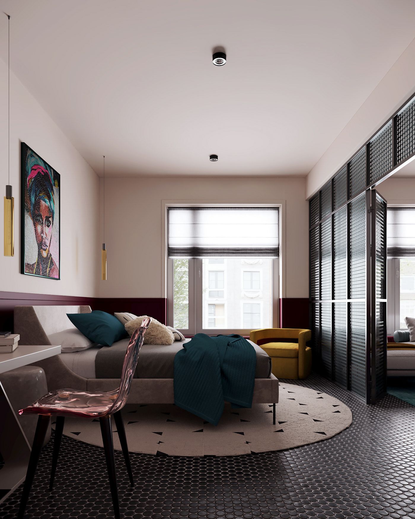 indoor architecture interior design  corona 3ds max visualization Render design contemporary living room