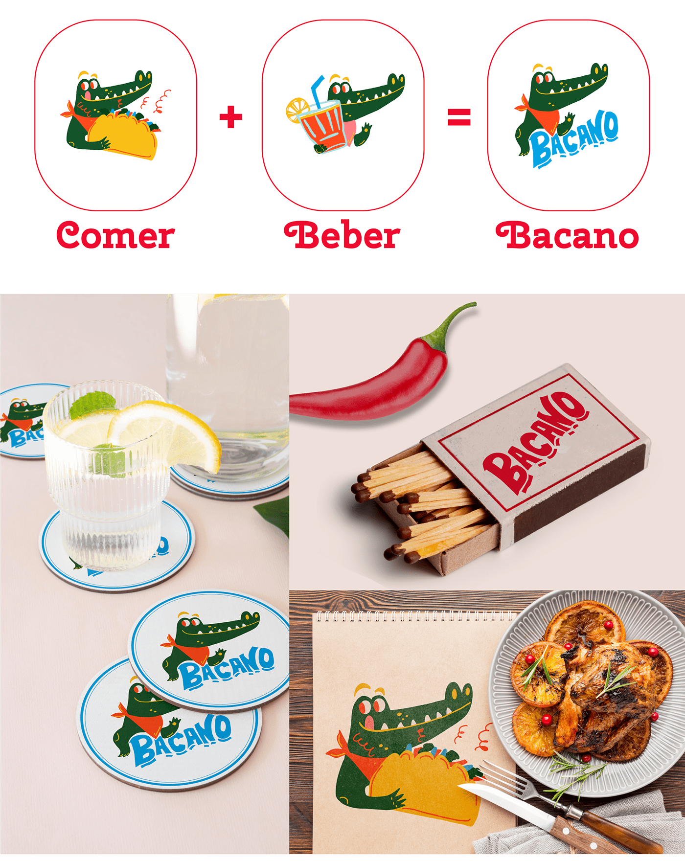 brand identity logo restaurant digital illustration ilustracion brand design Ilustração