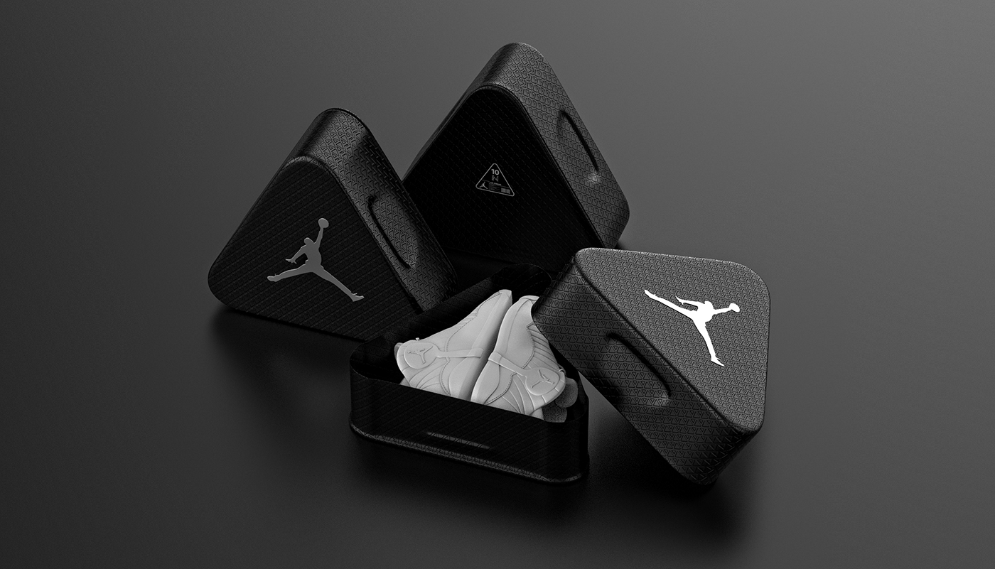 jordan shoebox shoes sneakers Packaging CGI 3D Visualization rendering realistic