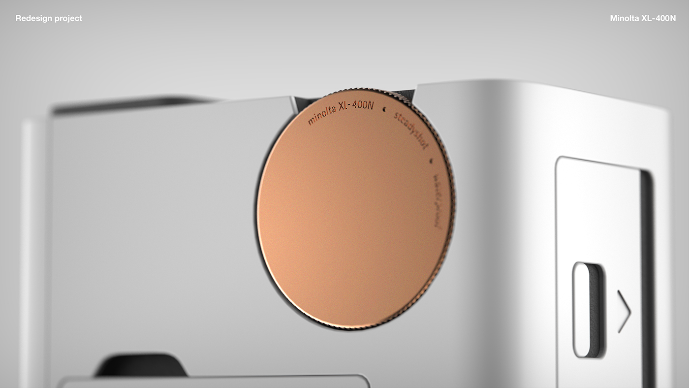 camera Camcorder simple White Retro redesign Dial button minolta