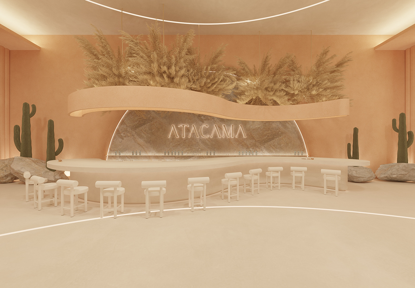 restaurant restaurante bar interior design  Interior architecture modern visualization cocktail bar desert