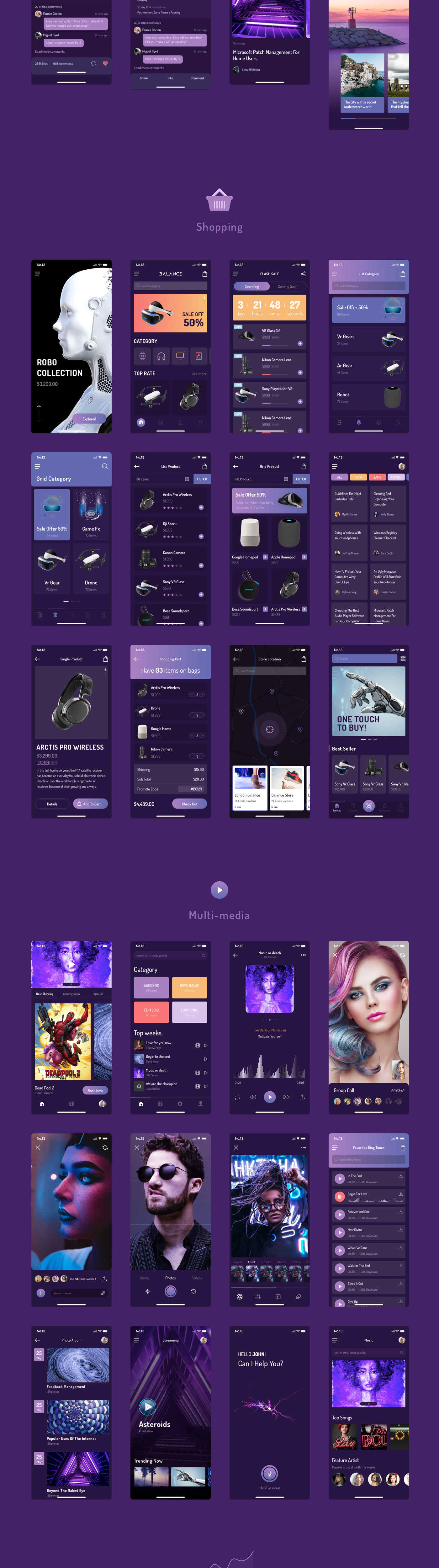 balance UI kit mobile app template design sketch dashboard profile