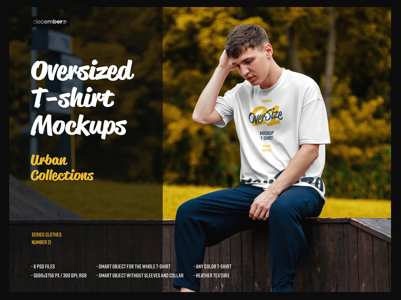 apparel decemberdsgn Fashion  free man Mockup oversize template tshirt Urban