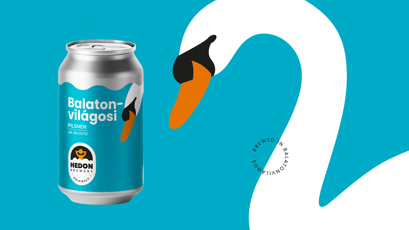 balaton beer brewery can craft beer drink Hedonism hungary Label packaging design