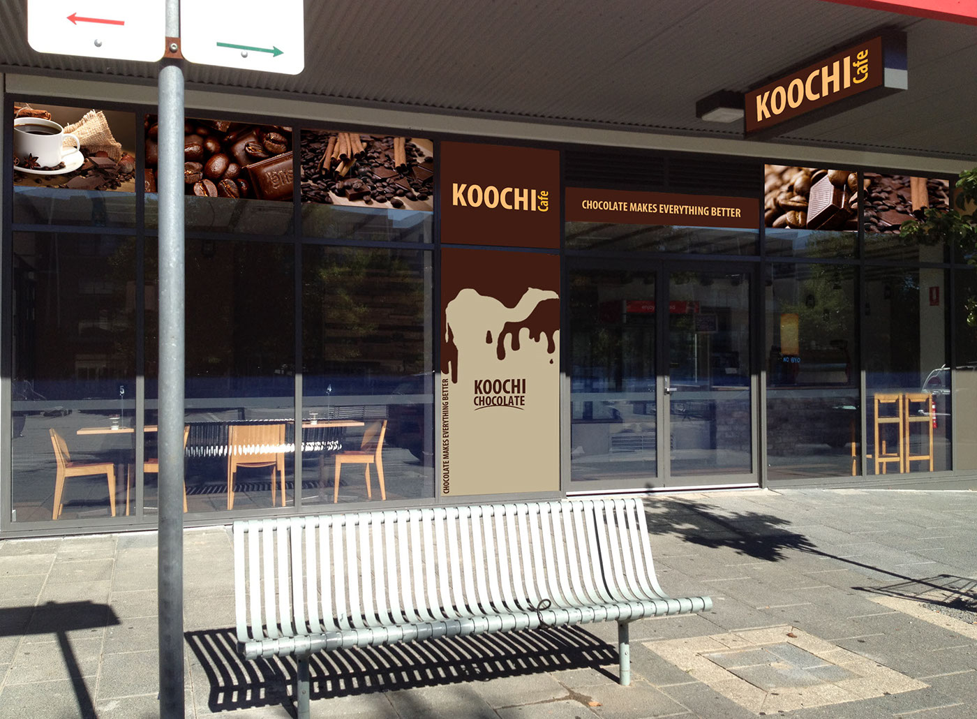 Shop Branding Koochi Chocolate Camel Chocolate cafe branding Coffee chocolate