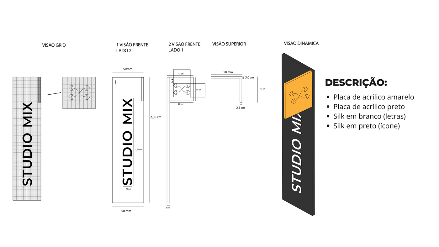Sinalização Interna placas comunicação visual Suporte pictogramas design gráfico academia