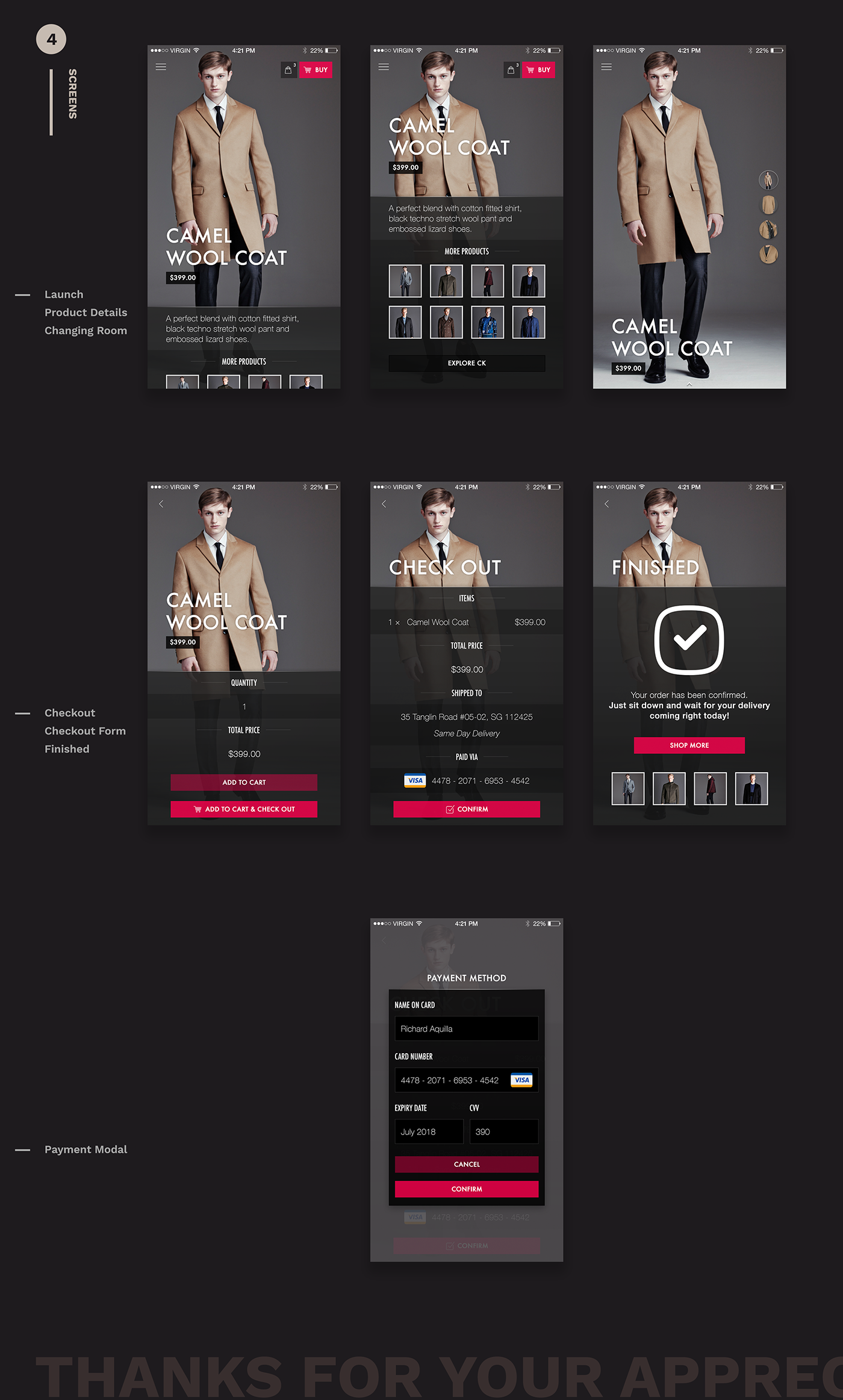 Shopping e-commerce UI ux online booth service CK Calvin Klein