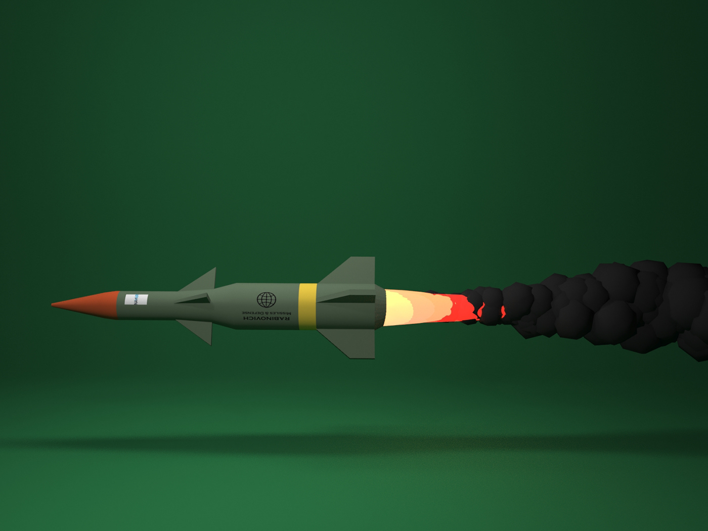 3D army Military missle Render rocket visualization War Weapon