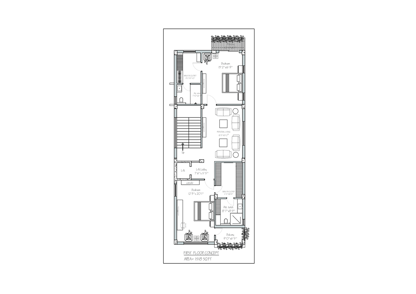 AutoCAD interior design  Space Planning Layout Interior design furniture layout