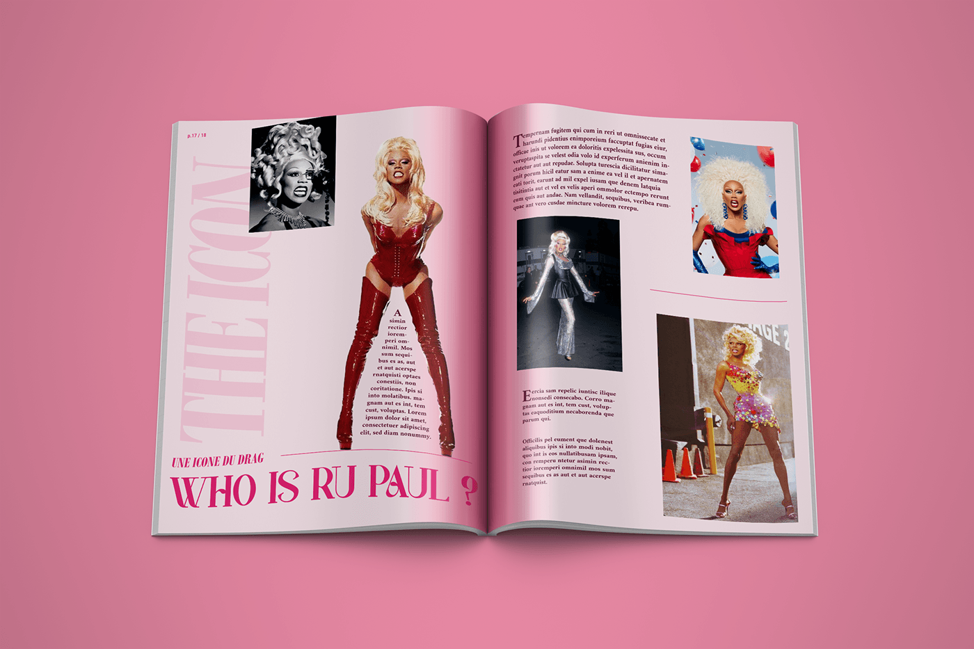 Drag drag queen Rupaul design editorial graphic designer art concept Original extravagant