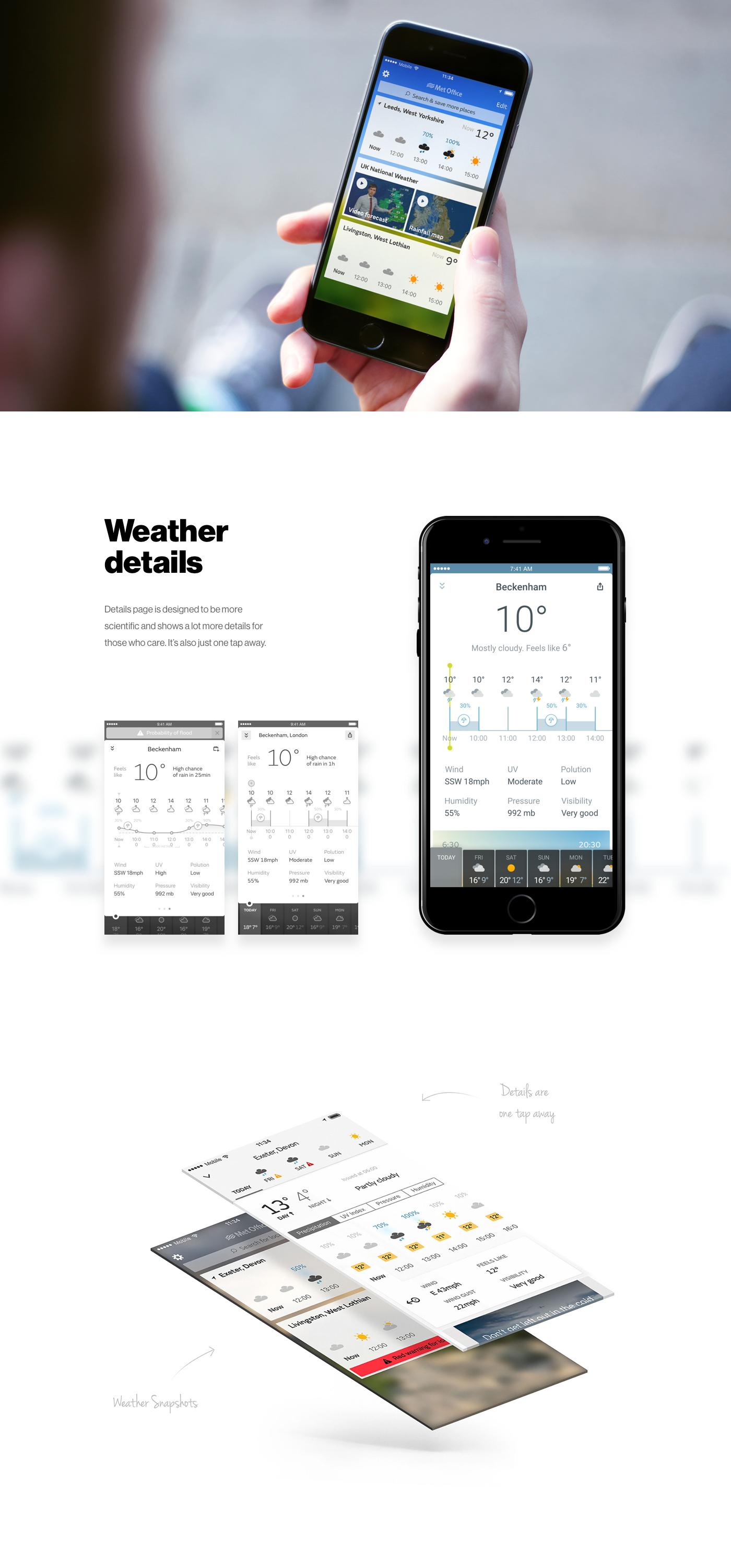 weather app mobile ios interaction