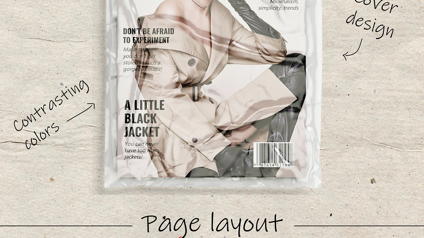 Magazine layout for fashion