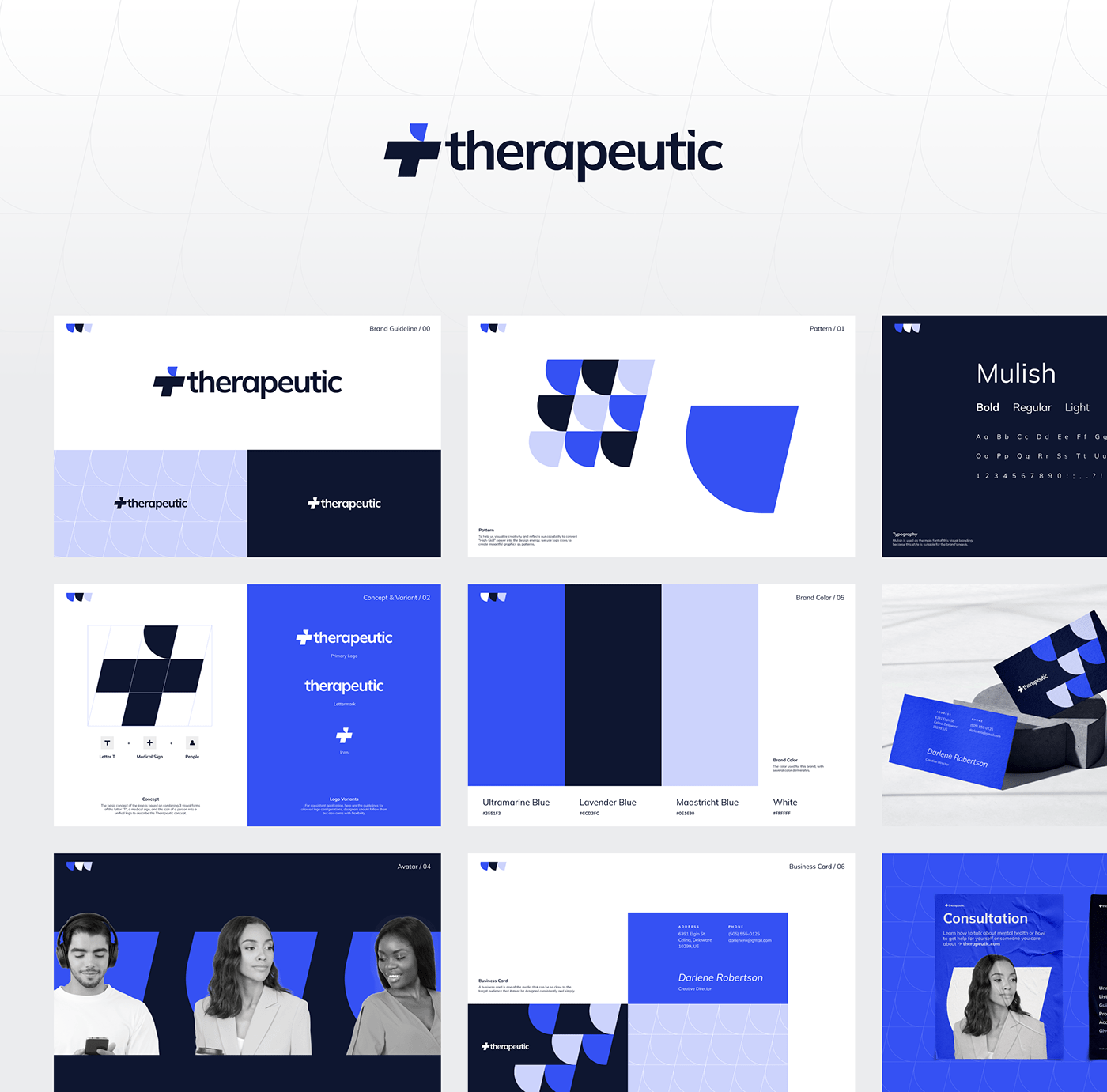 brand guidelines brand identity branding  business card Consulting Health healthcare mental health Mockup Website