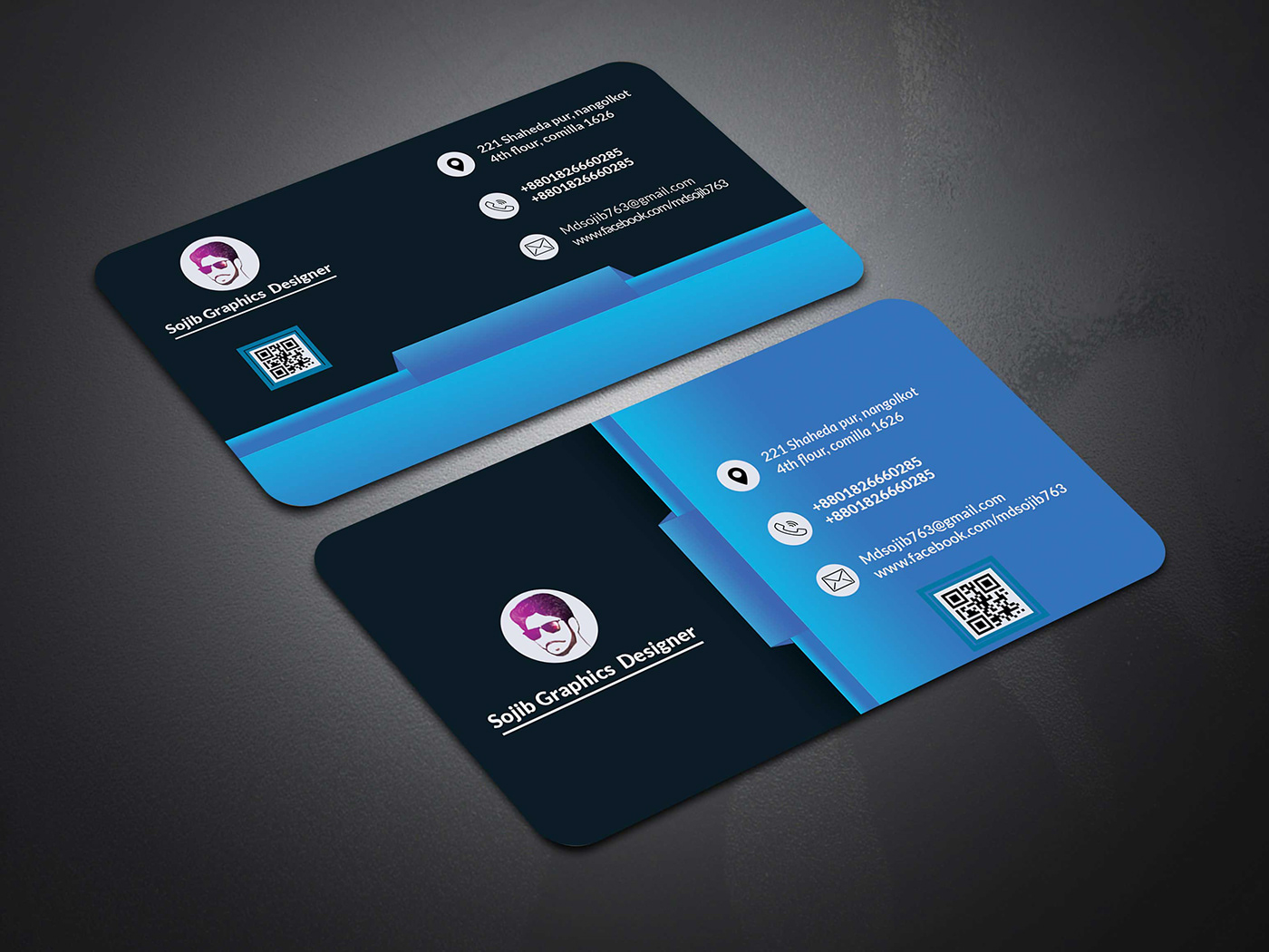 abstract art black BLUE BLUE BUSINESS business card clean COLOR FREE TEMPLATE creative business card Free Template free mo 10 business card Mockup Free Download best business card