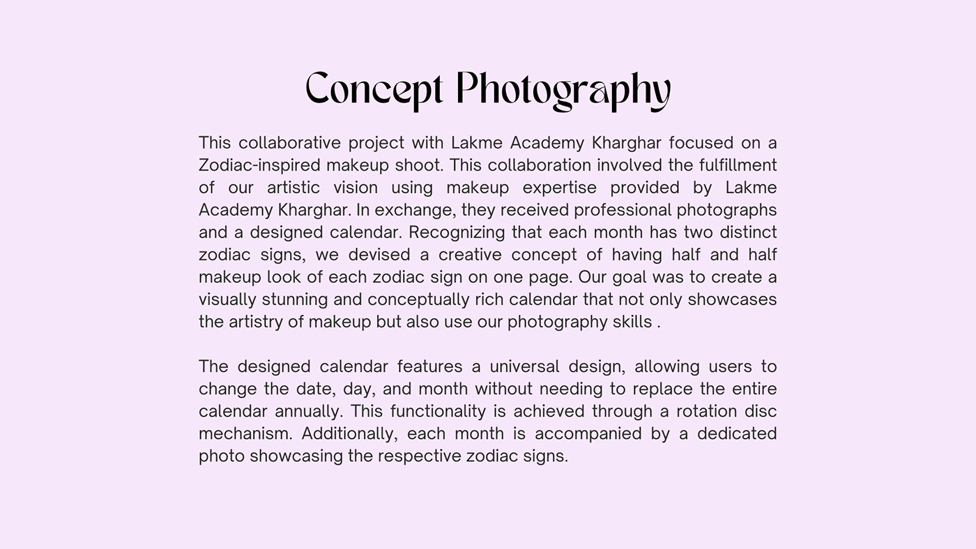 Studio Photography calendar calendar design Makeup Shoot photgraphy