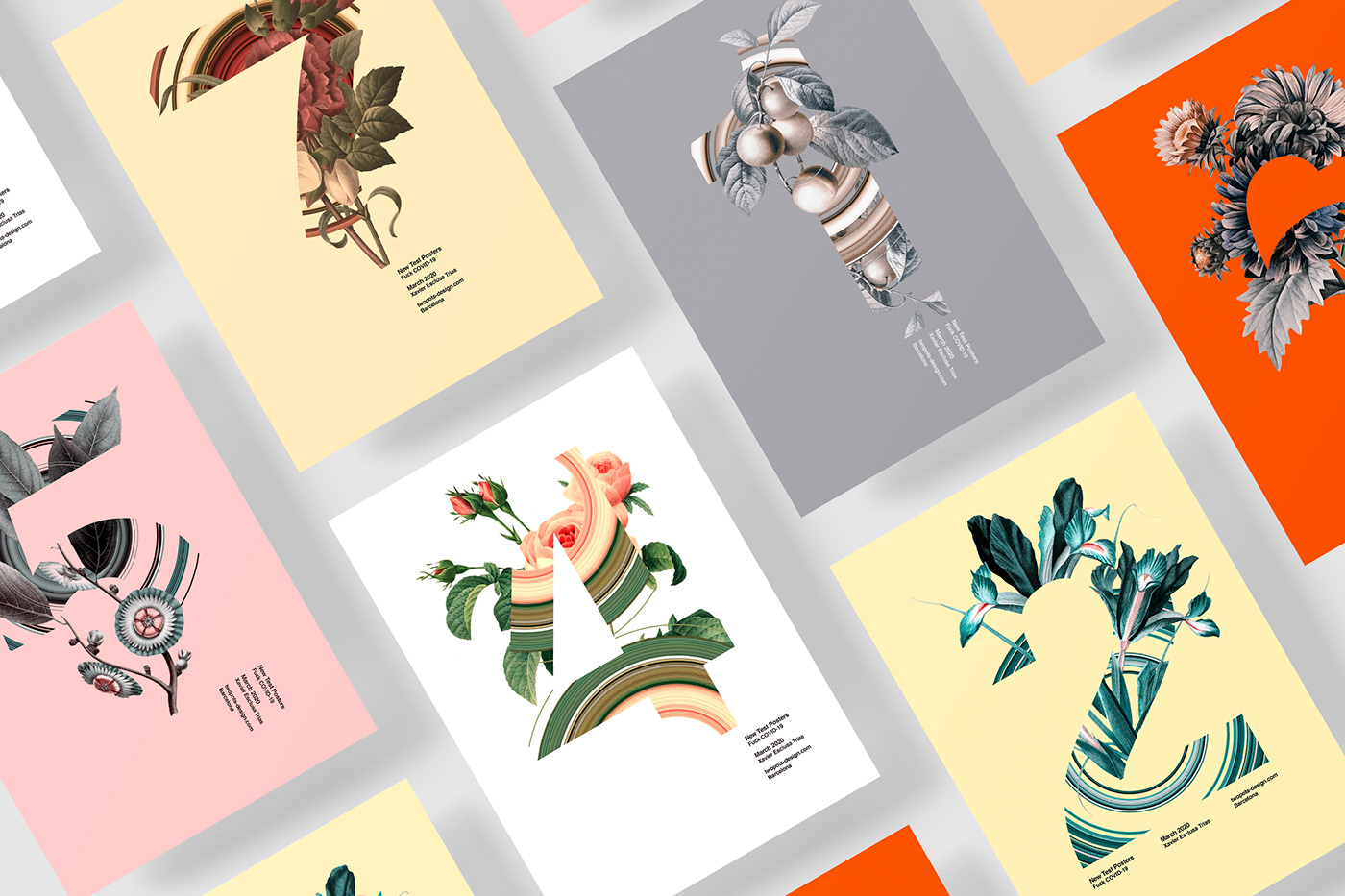 Behance Flowers graphic design  Illustrator photoshop poster poster collection Poster Design posters Xavier Esclusa Trias