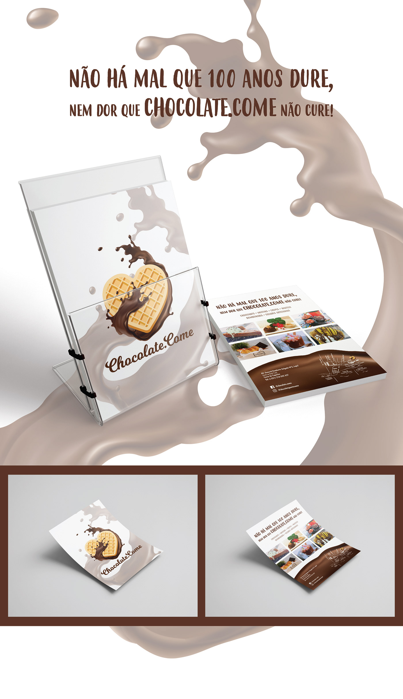 brown flyer Food  Layout Photography  print wafle