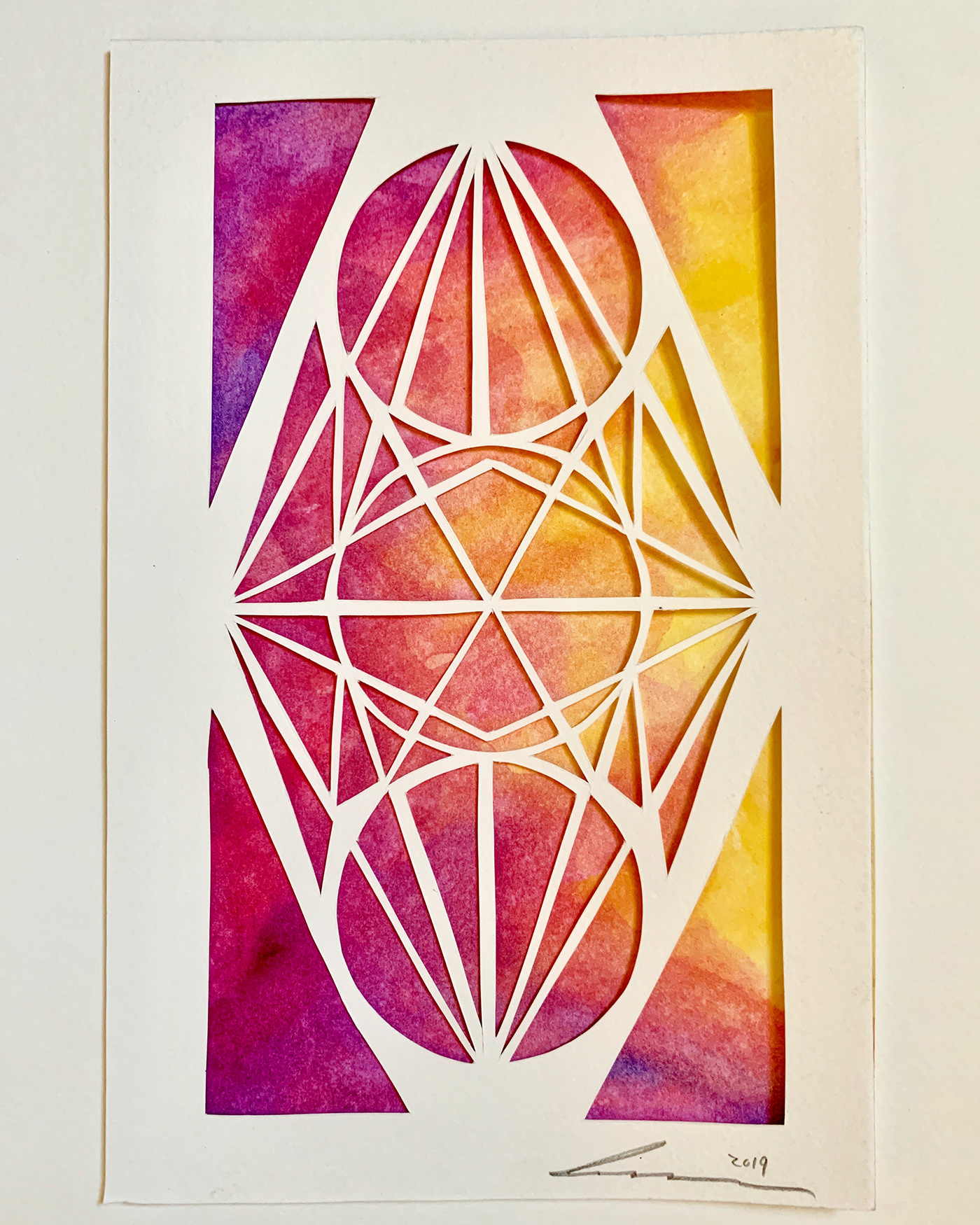 papercut shape color sacred geometry