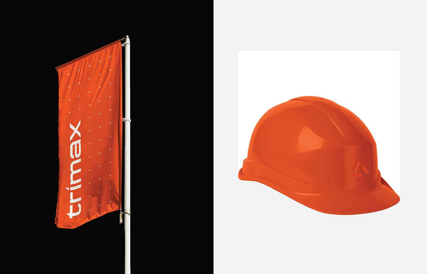 architecture brand identity design branding  construction logo logo orange black real estate triangle visual identity