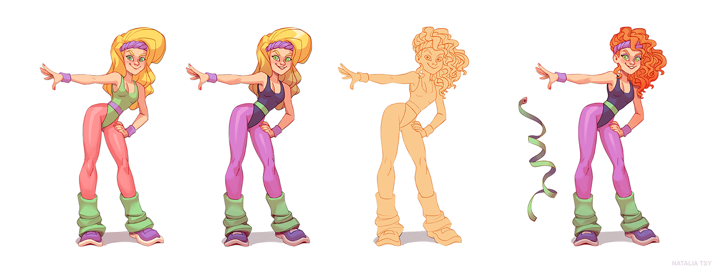 cartoon girl Retro cute animation  Character concept concept art art for animation cartoon girl