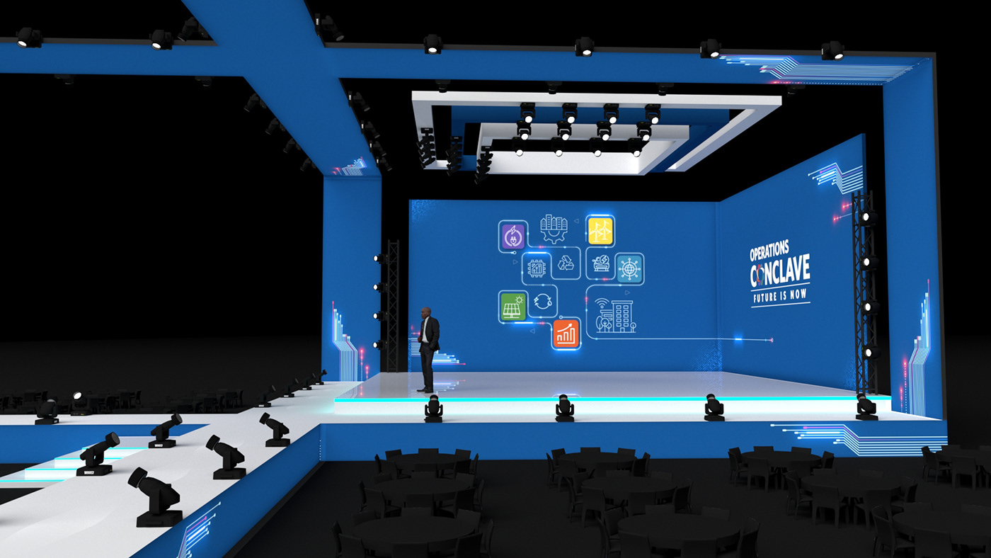 3D stage conclave conference corporate event event stage Events OPERATIONS CONCLAVE Stage technology stage Conference Event