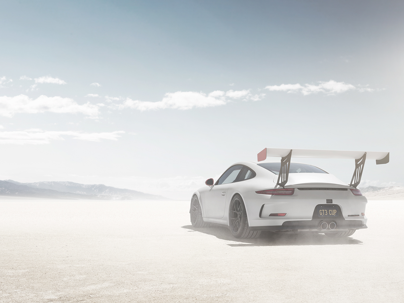 Porsche 911gt3cup Dreamcar desert Photography  compositing retouching  beginner Landscape