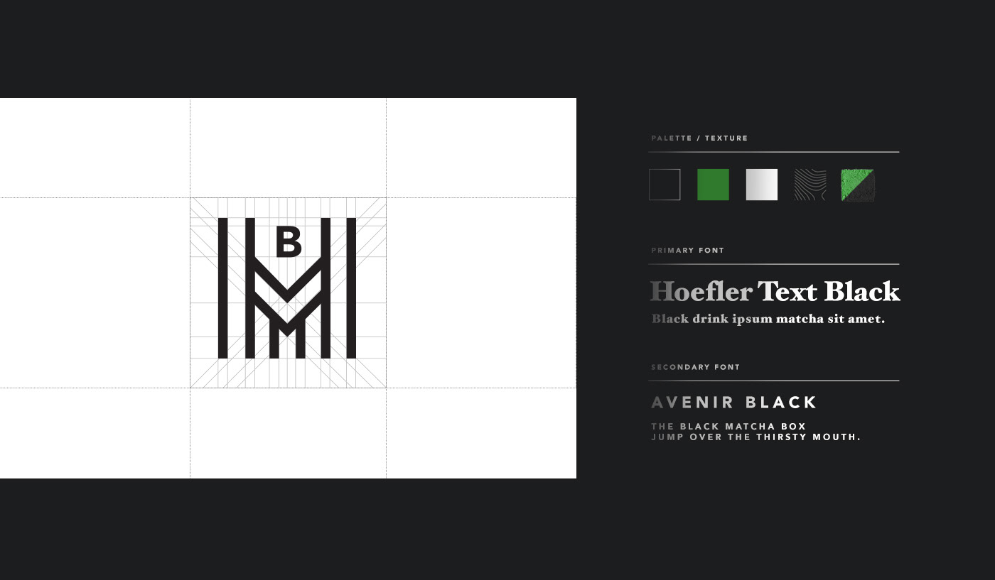 beverage black branding concept design identity Identity Design matcha Packaging product design