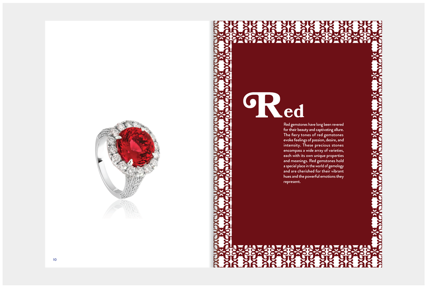 educational jewelry brand identity marketing   magazine Capstone brochure educational design Lookbook gemstones