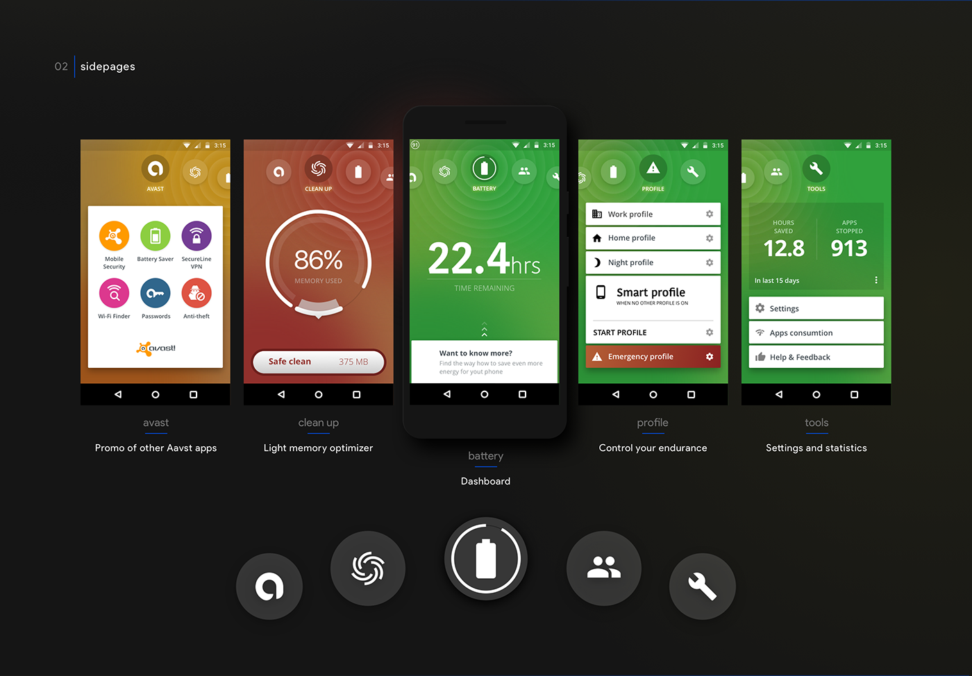 android mobile app material animation  UI