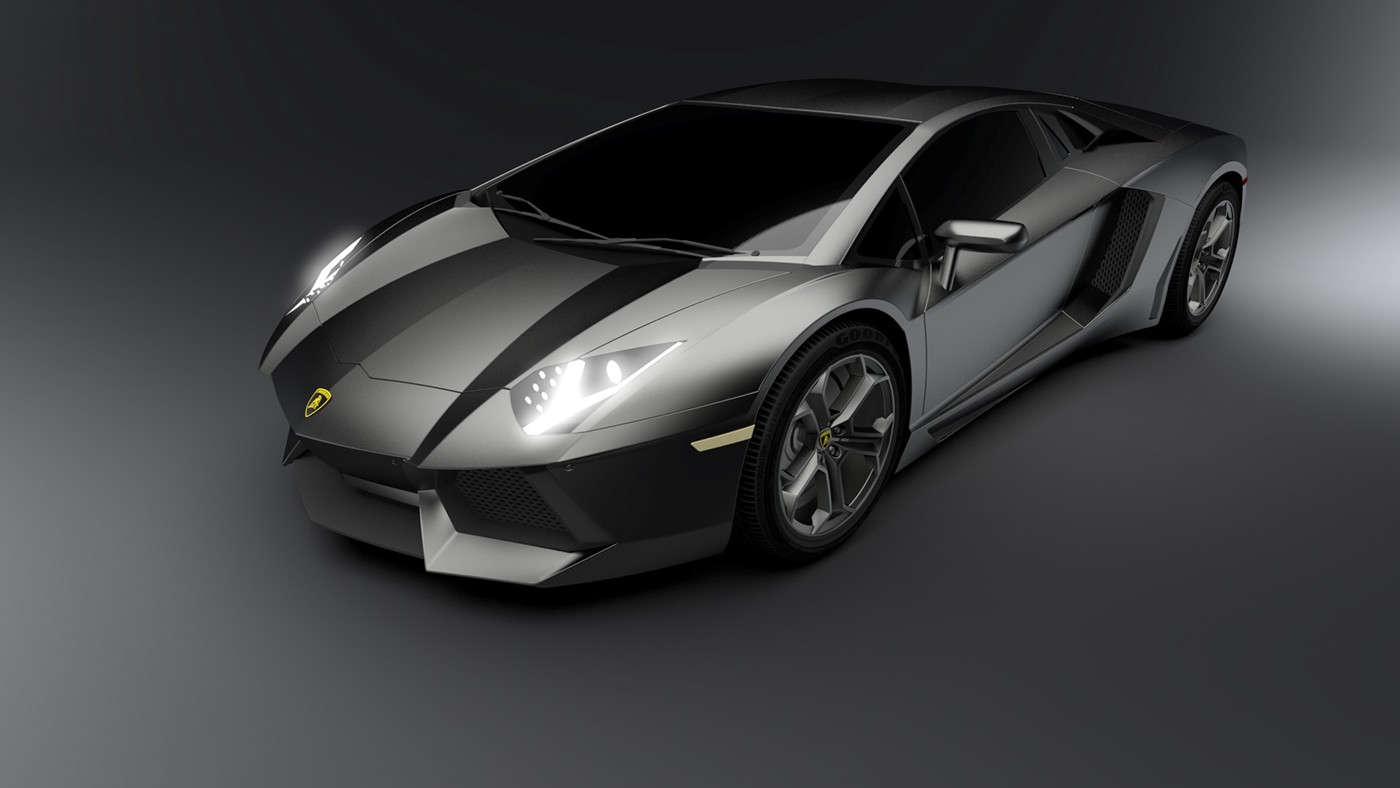 Lamborghini Aventador 3D model on Behance
