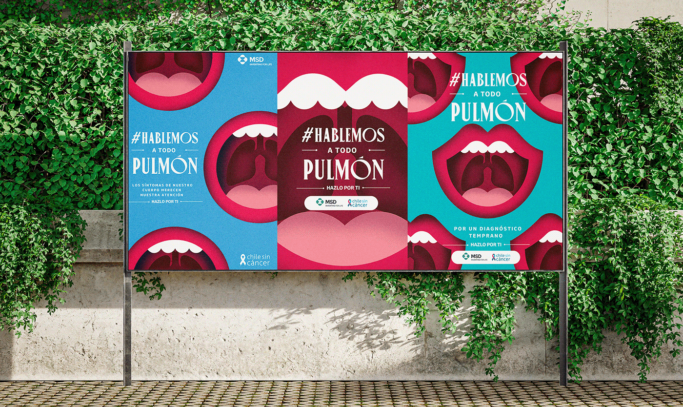 Advertising  awareness campaign cancer ILLUSTRATION  lung Lung Cancer Mouth