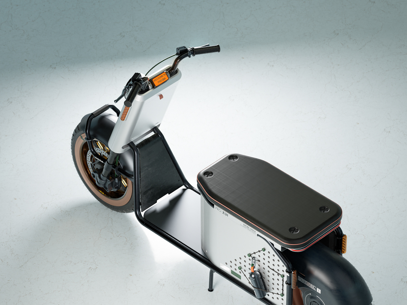 Scooter industrial design  eco electric product design  tech motorcycle design transportation automotive  