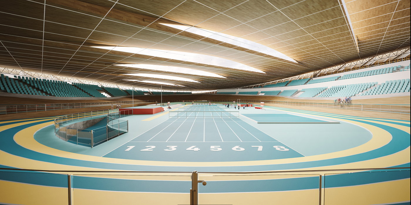 Velodrome Athletics Hall recreational park indoor arena desig sport track cycling architecture Project Multifunctional Hall