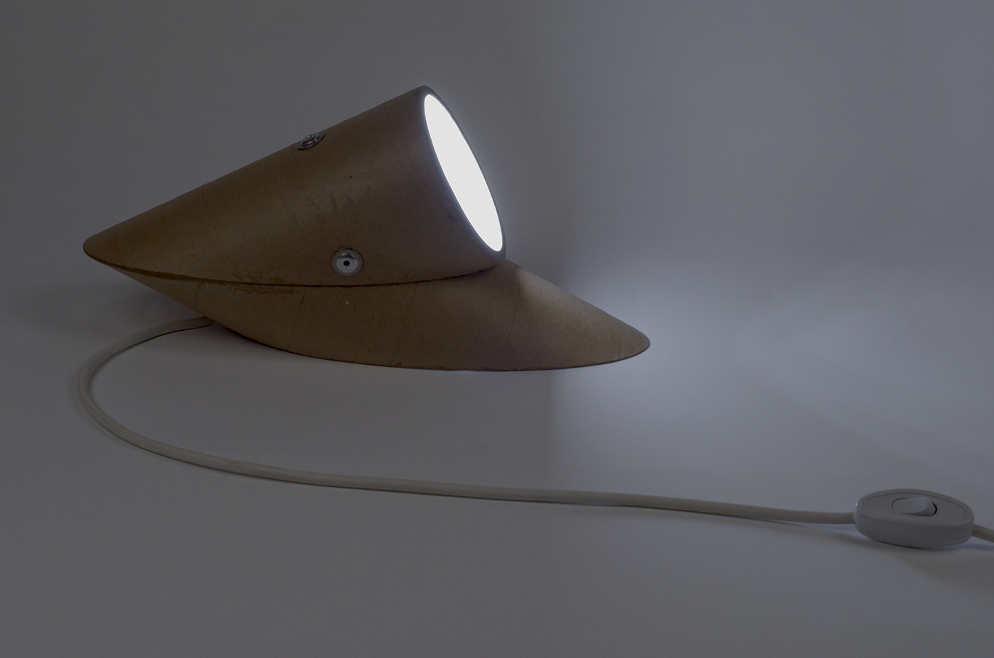 Lamp cardboard pipe recycling led