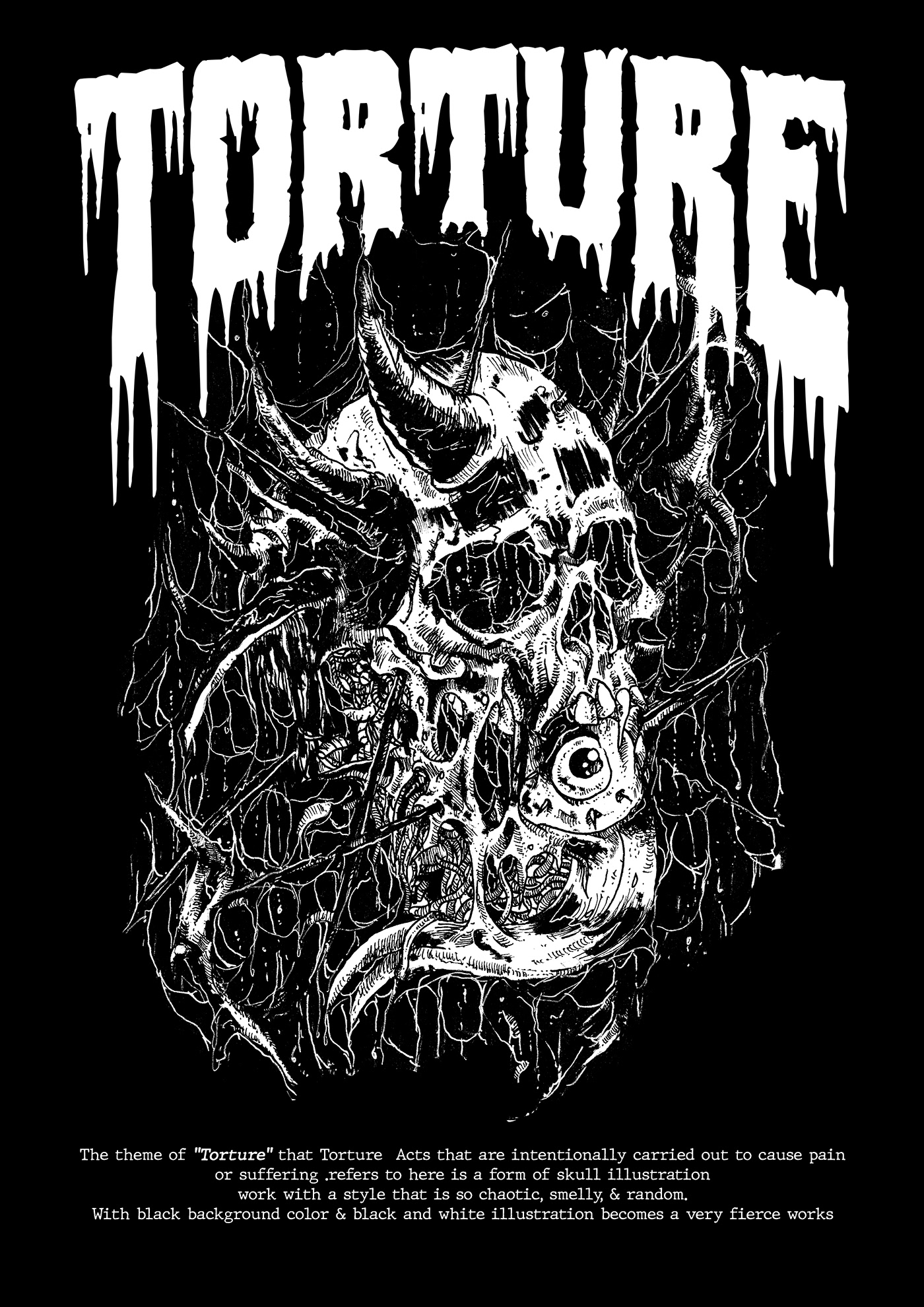 Drawing  penandink underground skullart Deathmetal band ILLUSTRATION  deathmetalartwork metalmerch skulldrawing