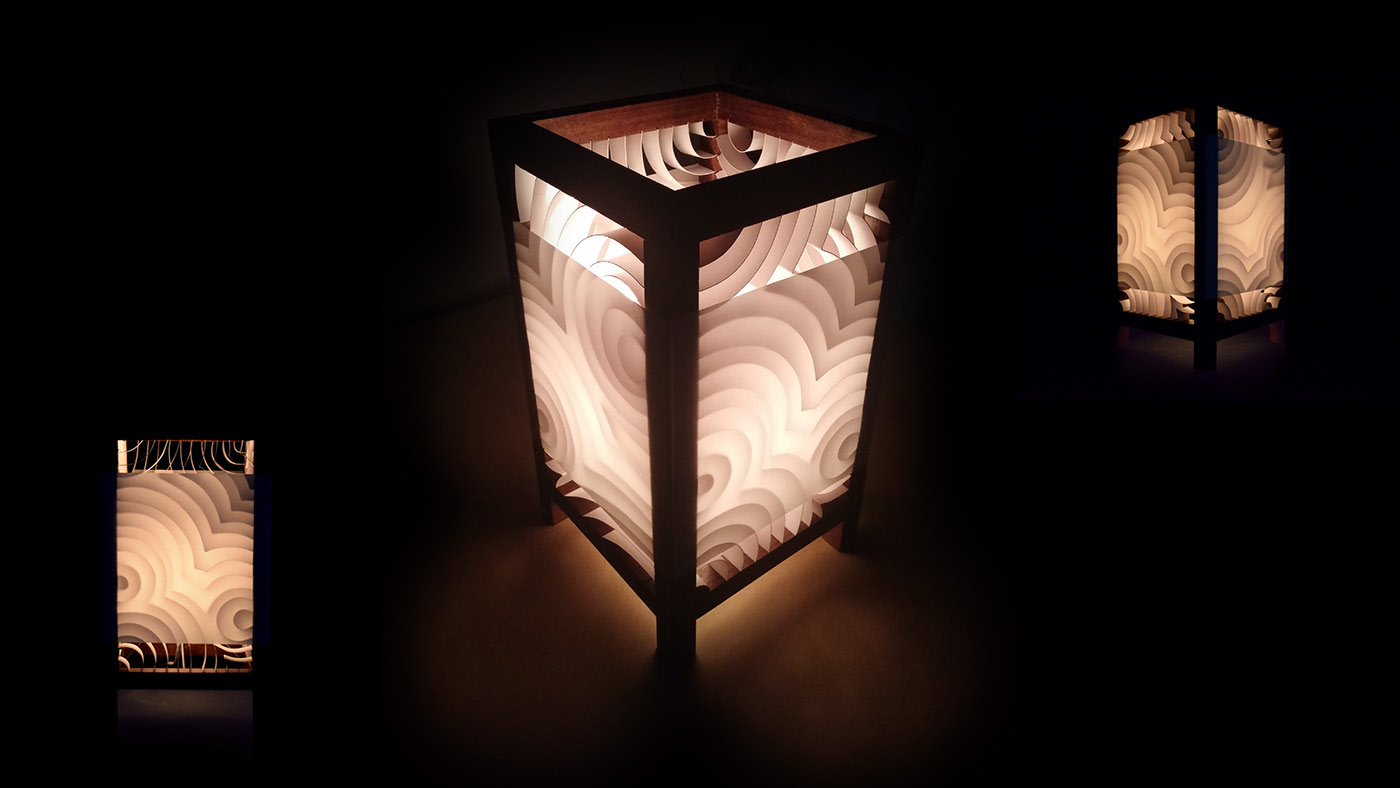 Lamp light agate paper wood Joinery shadow