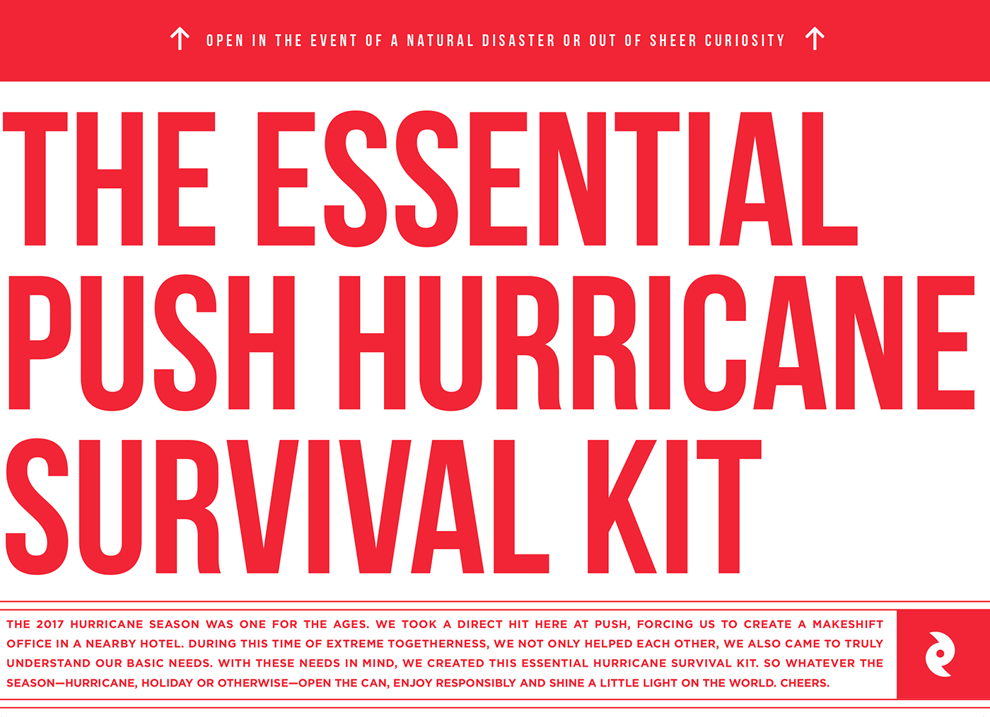 can red Holiday gift hurricane survival Packaging