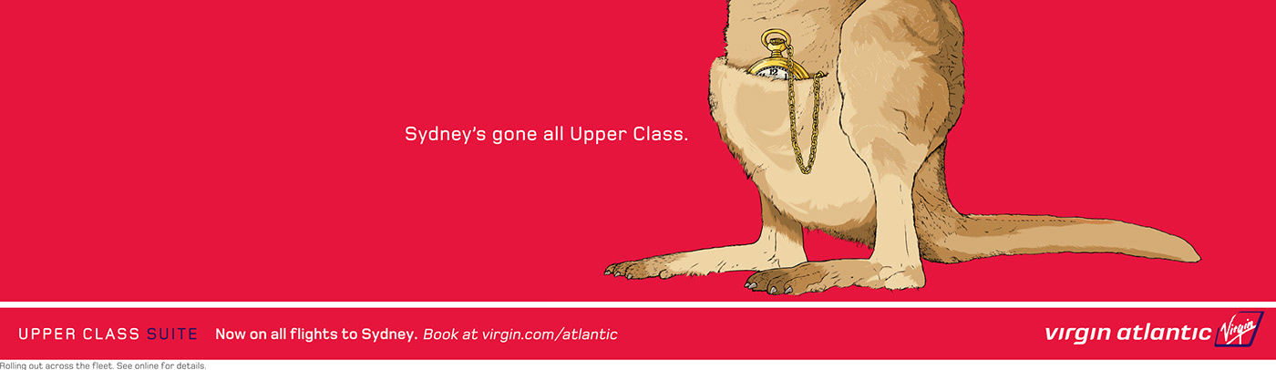 Advertising  ILLUSTRATION  New York posh rkcr/y&r UPPER CLASS SUITE virgin atlantic airways
