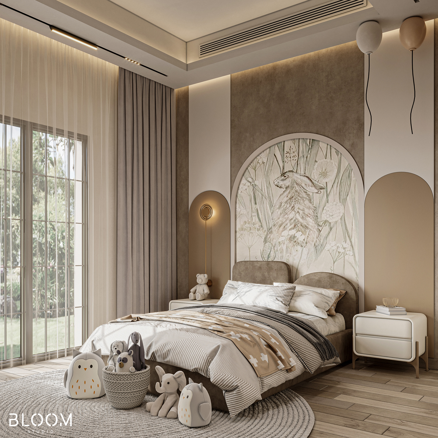 3D architecture decor Desgin Interior modern Photography  boys bedroom CGI interior design 