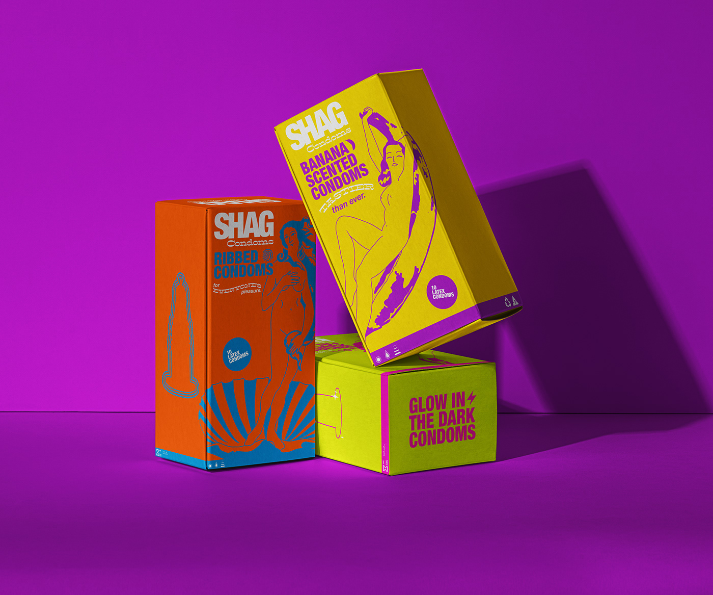 art history Colourful  CONDOM condom packaging Duotone ILLUSTRATION  Packaging packaging design pantone