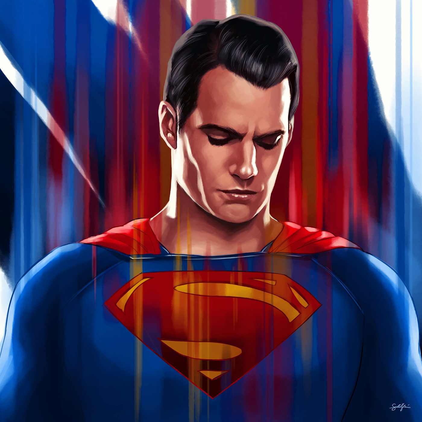 dc DCEU Digital Art  Digital Artwork digital painting henry cavill justice league Man of Steel painting   portrait superman zack snyder