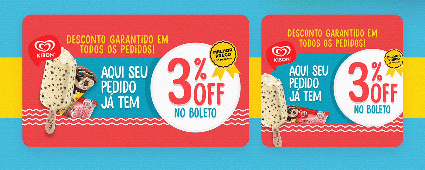 kibon sorvete banner Promoção Ecommerce ice cream