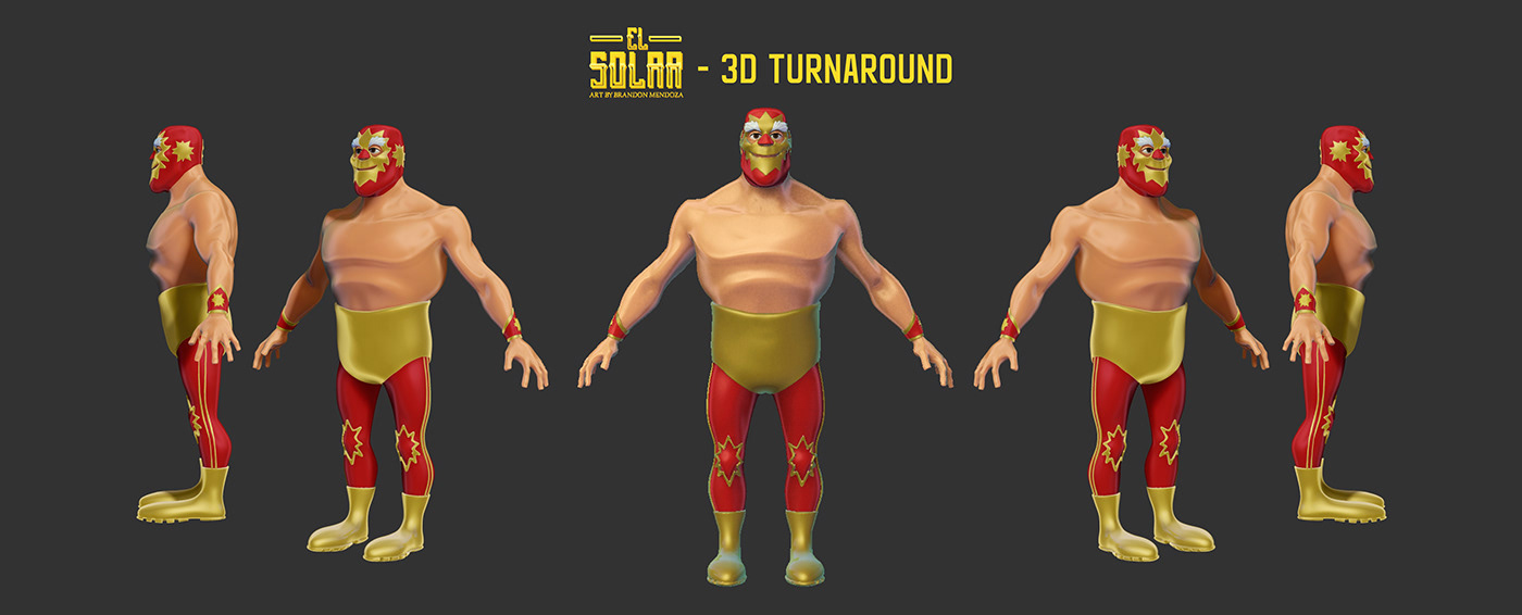 Character design  ILLUSTRATION  lucha libre art solar Wrestling character development