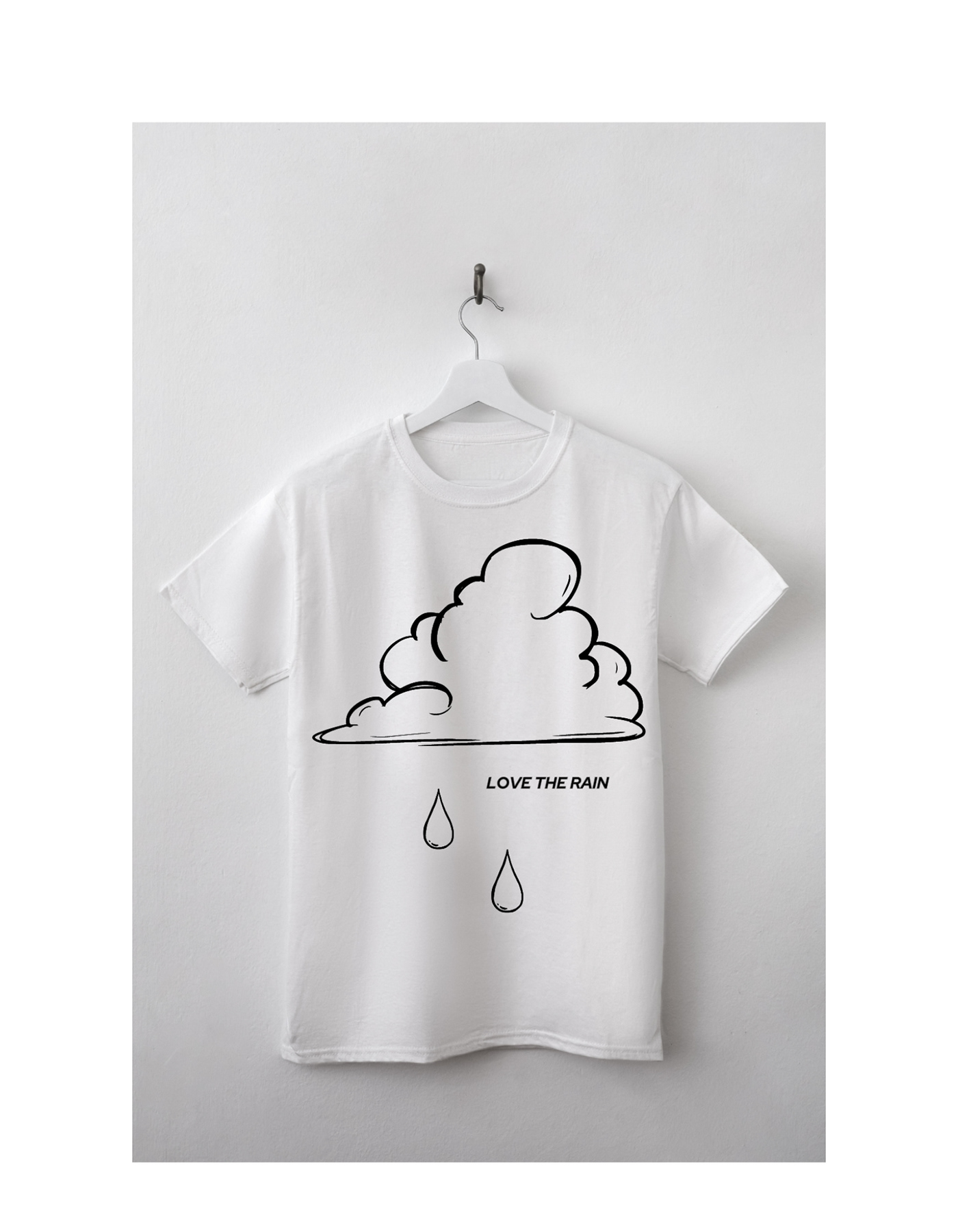 white t-shirt...rain