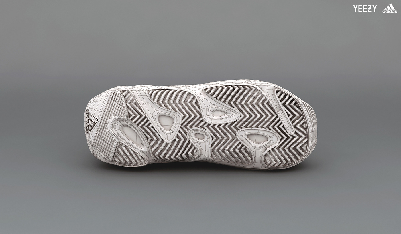 Fashion  kanye yeezy adidas shoes sneaker 3D CGI concept design