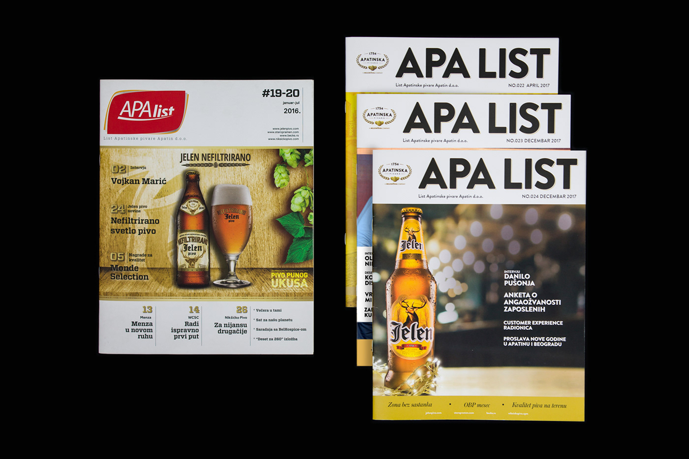 magazine corporate newsletter print Layout identity beer brewery beverage apatinska